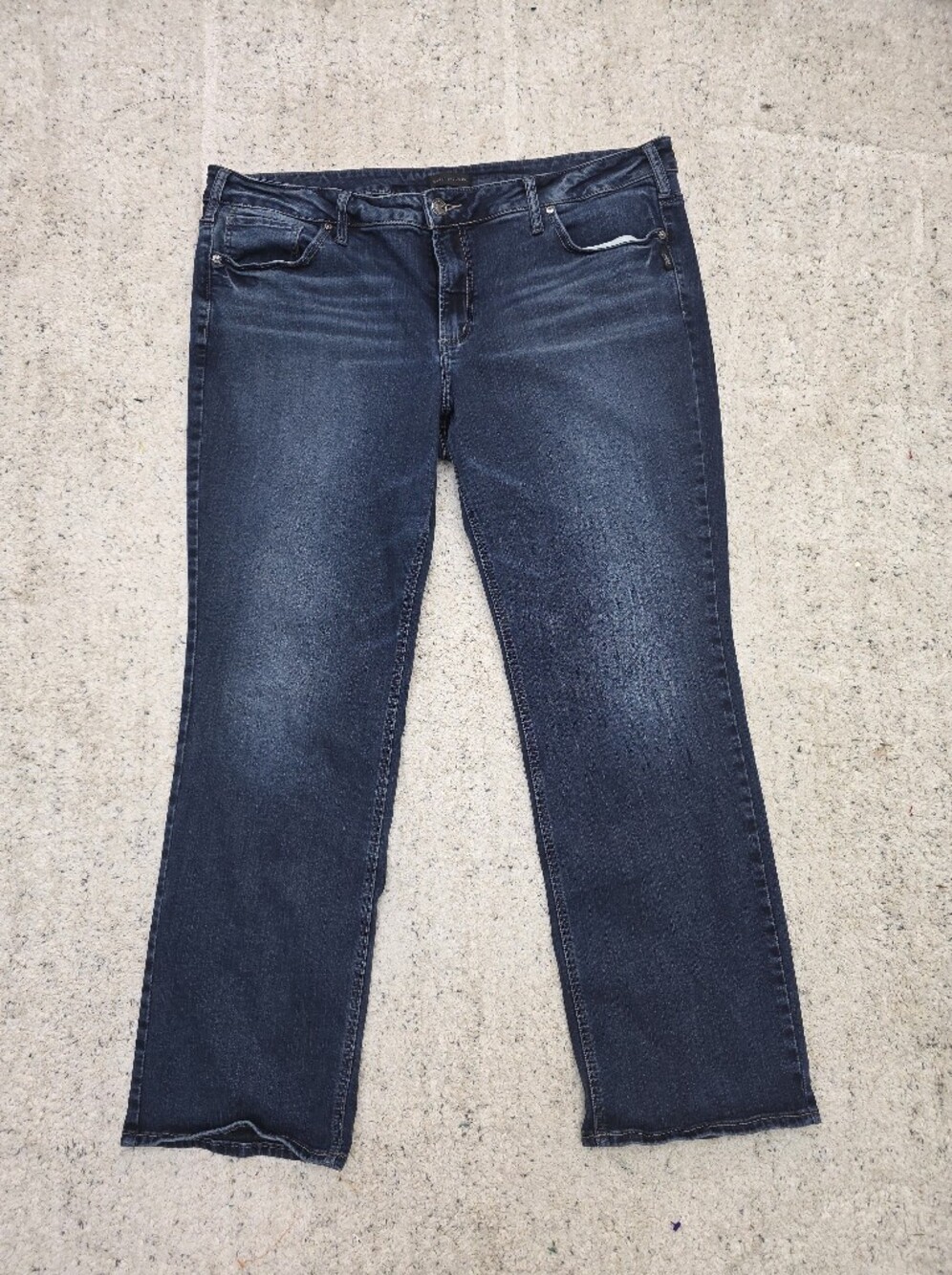 Silver Jeans Size 22 Women's Boot Cut Dark Blue Denim